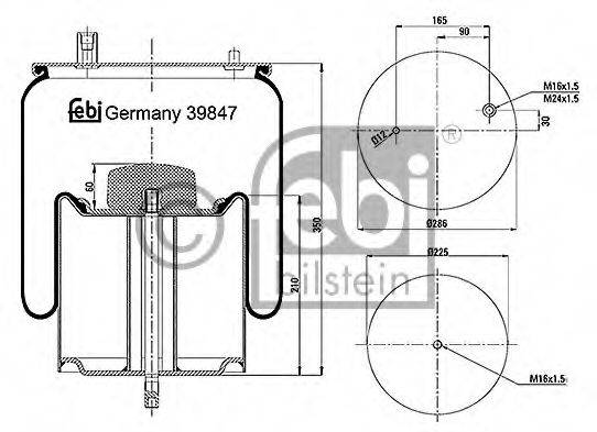 FEBI BILSTEIN 39847 Кожух пневматичної ресори