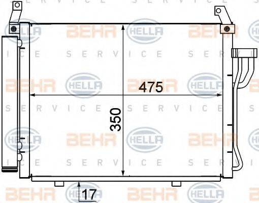 BEHR HELLA SERVICE 8FC351001211 Конденсатор, кондиціонер