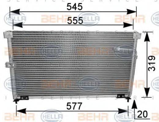 BEHR HELLA SERVICE 8FC351036301 Конденсатор, кондиціонер