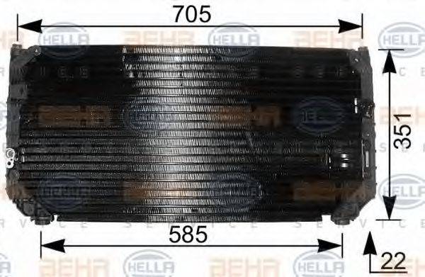 BEHR HELLA SERVICE 8FC351037781 Конденсатор, кондиціонер