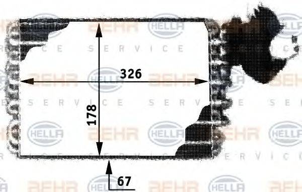 BEHR HELLA SERVICE 8FV351210121 Випарник, кондиціонер