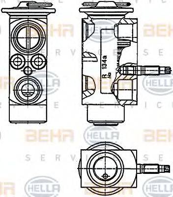 BEHR HELLA SERVICE 8UW351234201 Розширювальний клапан, кондиціонер