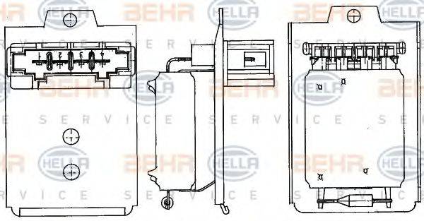 BEHR HELLA SERVICE 9ML351303261 Опір, вентилятор салону