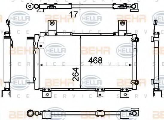 BEHR HELLA SERVICE 8FC351310741 Конденсатор, кондиціонер