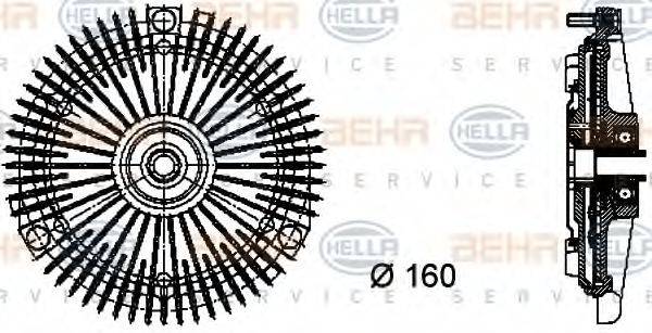 BEHR HELLA SERVICE 8MV376732331 Зчеплення, вентилятор радіатора