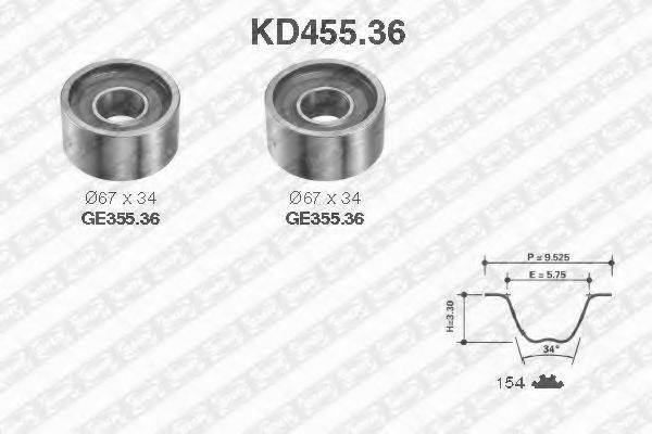 SNR KD45536 Комплект ременя ГРМ