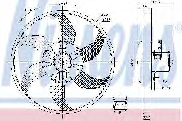 NISSENS 85782 Вентилятор, охолодження двигуна