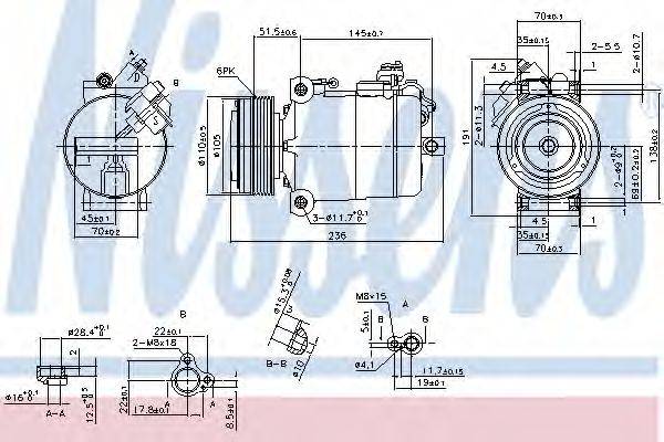 NISSENS 890043 Компресор, кондиціонер