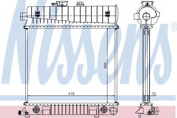 NISSENS 62708A Радіатор, охолодження двигуна