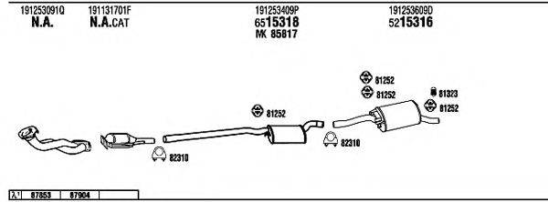 FONOS VW36053A Система випуску ОГ