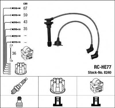 NGK 8240 Комплект дротів запалювання