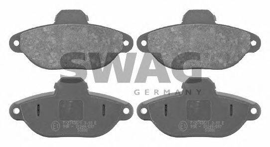 SWAG 70916092 Комплект гальмівних колодок, дискове гальмо