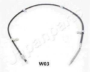 JAPANPARTS BCW03 Трос, стоянкова гальмівна система