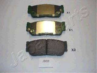 JAPANPARTS PPS02AF Комплект гальмівних колодок, дискове гальмо