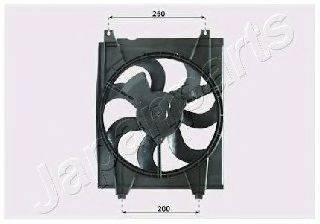 JAPANPARTS VNT332004 Вентилятор, охолодження двигуна