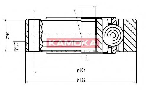 KAMOKA 8047 Шарнірний комплект, приводний вал