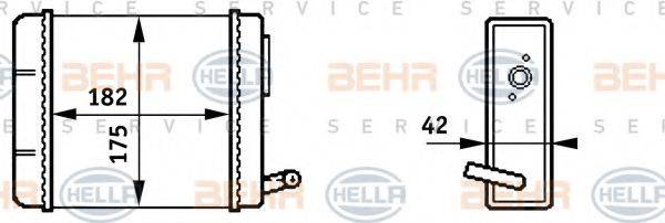 HELLA 8FH351313211 Теплообмінник, опалення салону