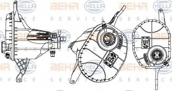HELLA 8MA376704001 Компенсаційний бак, охолоджуюча рідина