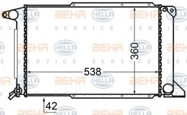 HELLA 8MK376727761 Радіатор, охолодження двигуна