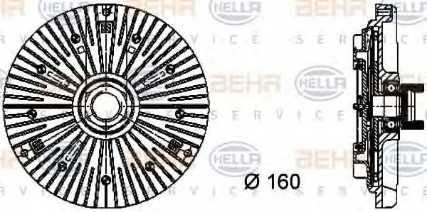 HELLA 8MV376732111 Зчеплення, вентилятор радіатора