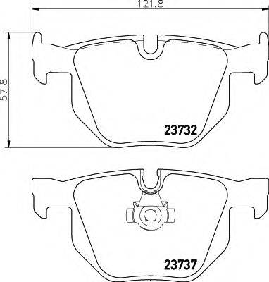 HELLA 8DB355010471 Комплект гальмівних колодок, дискове гальмо