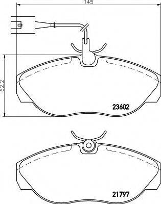 HELLA 8DB355018891 Комплект гальмівних колодок, дискове гальмо