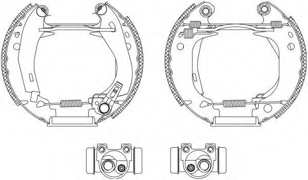 HELLA 8DB355003661 Комплект гальмівних колодок