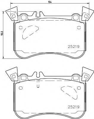 HELLA 8DB355021771 Комплект гальмівних колодок, дискове гальмо
