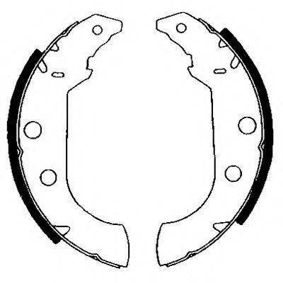 HELLA 8DB355001101 Комплект гальмівних колодок