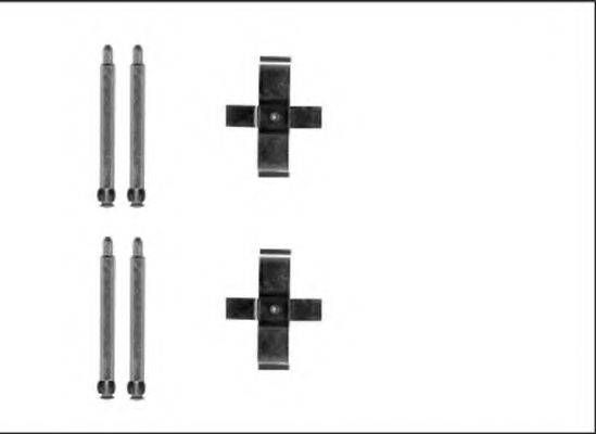 HELLA 8DZ355205591 Комплектуючі, колодки дискового гальма