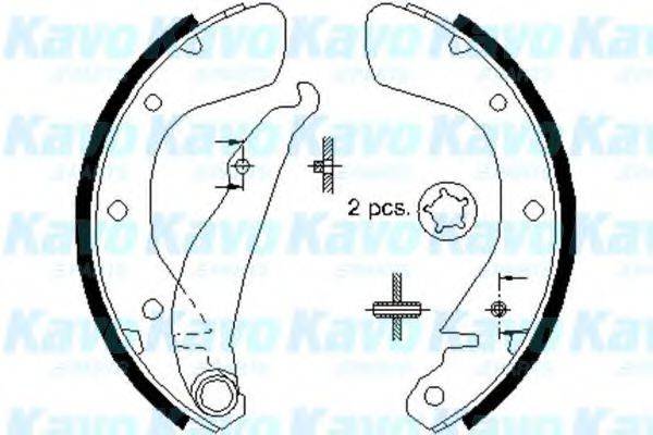 KAVO PARTS BS1400 Комплект гальмівних колодок