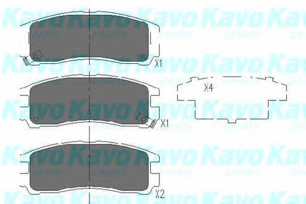 KAVO PARTS KBP5509 Комплект гальмівних колодок, дискове гальмо