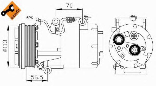NRF 32722G Компресор, кондиціонер