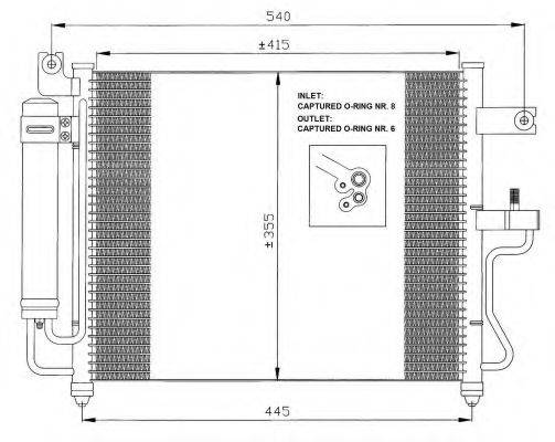 NRF 35428 Конденсатор, кондиціонер
