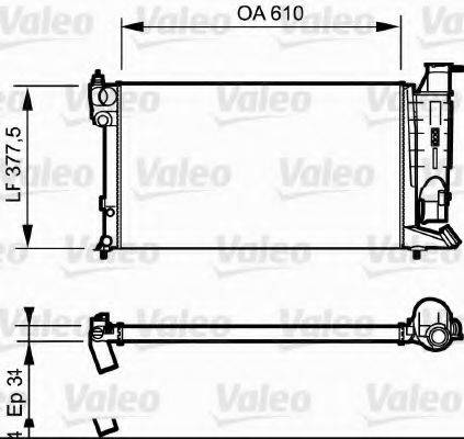 VALEO 731180 Радіатор, охолодження двигуна