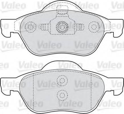 VALEO 598651 Комплект гальмівних колодок, дискове гальмо