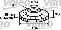 VALEO 197233 гальмівний диск