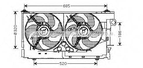 AVA QUALITY COOLING CN7516 Вентилятор, охолодження двигуна