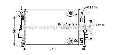 AVA QUALITY COOLING MSA2460 Радіатор, охолодження двигуна