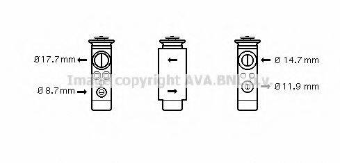 AVA QUALITY COOLING OL1412 Розширювальний клапан, кондиціонер