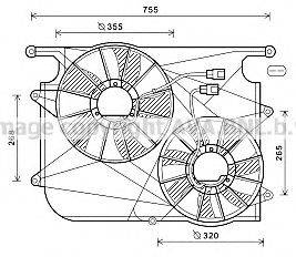 AVA QUALITY COOLING OL7571 Вентилятор, охолодження двигуна