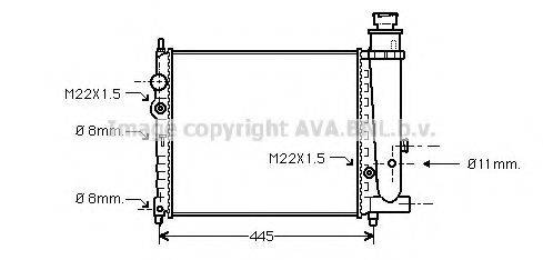 AVA QUALITY COOLING PE2073 Радіатор, охолодження двигуна