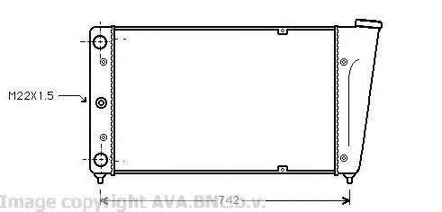 AVA QUALITY COOLING VW2020 Радіатор, охолодження двигуна