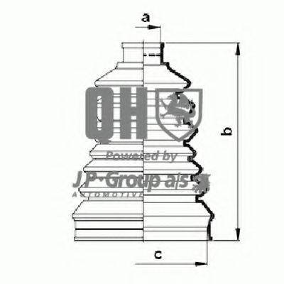 JP GROUP 4143601519 Комплект пильника, приводний вал