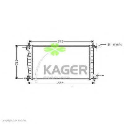 KAGER 310351 Радіатор, охолодження двигуна