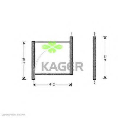 KAGER 310576 Радіатор, охолодження двигуна