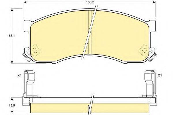 GIRLING 6110379 Комплект гальмівних колодок, дискове гальмо