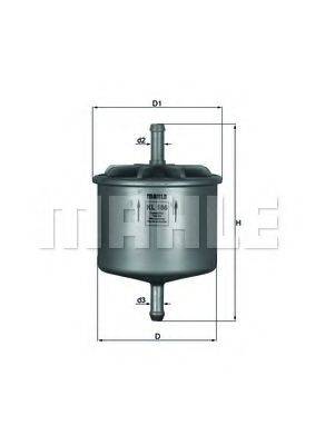 MAHLE ORIGINAL KL186 Паливний фільтр