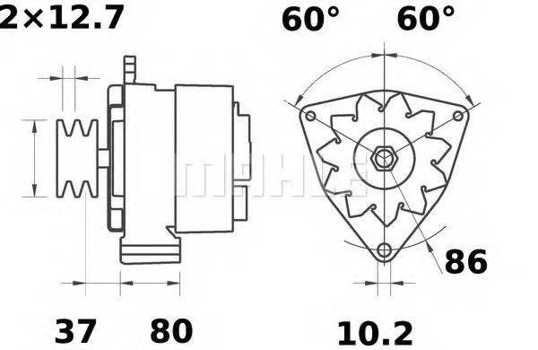 MAHLE ORIGINAL MG100 Генератор