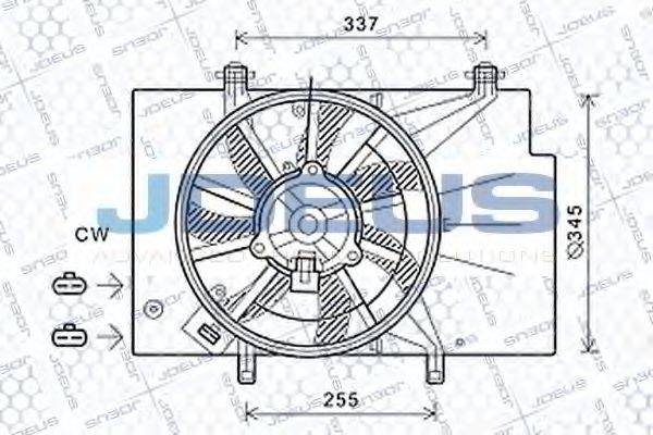 JDEUS EV12M360 Вентилятор, охолодження двигуна